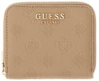 GUESS portemonnee Ella Logo SLG Zip Around Beige Logo Taupe