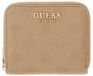 GUESS portemonnee Ella Logo SLG Zip Around Beige Logo Taupe
