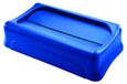 Slim Jim poubelle avec couvercle articulé pour le recyclage, bleu