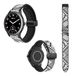 Horlogeband Polynesiërs Horlogeband 22 mm van siliconen en echt leer