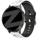Bandz Garmin Vivoactive 4s Silikonarmband 'Flowers' (Weiß/Schwarz)