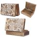 Ajuny Houten sieradendoos in hartvorm voor dames, multifunctionele handgemaakte opbergdoos voor souvenirs en snuisterijen, cadeau, 20 x 12 cm, wit en bruin