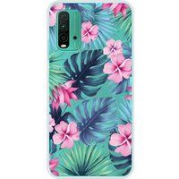 Xiaomi Redmi 9T Tropical aquarelle bedrukt siliconen hoesje