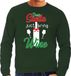 Bellatio Decorations Dear Santa just bring wine drank Kerst sweater / Kerst trui groen voor heren - Kerstkleding / Christmas outfit XXL