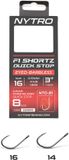 Nytro Ready Tied Rigs F1 Shortz Quick Stop 7.5cm Eyed-Barbless (8 pcs) - Haakmaat 14 - 0.13mm