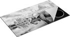 Chefcare Inductie Beschermer Getekende Olifant bij Taj Mahal - Abstract - Zwart Wit - 95x55 cm - Inductie Mat