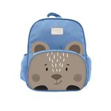 Nuvita 8741 | Kinderrugzak | Opbergtas | Tas met Vakken | Ergonomische Rugzak voor Kinderen | Rugzak met Verstelbare Riemen voor Kleuters | (3-6 Jaar) | Lichtblauw/Beer