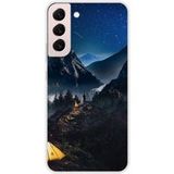 Samsung Galaxy S22 Plus Seul en montagne bedrukt siliconen hoesje