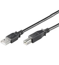 Goobay USB 2.0 AB 180 LC HiSpeed - 1.8m - Zwart