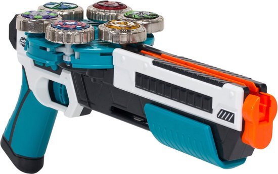 SPINNER MAD 86433 Mini Hexa Blaster van Silverlit, speelgoedpistool, 1 blaster met 6 spinners, compatibel met de hele Range, kleurrijk, vanaf 5 jaar