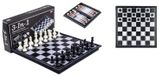 Jeu d'échecs 3-en-1, magnétique, plastique, 31,5 x 31,5 cm, numéro d'article Wkgra-7, 17905