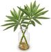 Unyqoos® Levensechte Dracaena Plante d'intérieur dans un vase en verre élégant pour la décoration intérieure, vert, 36 cm