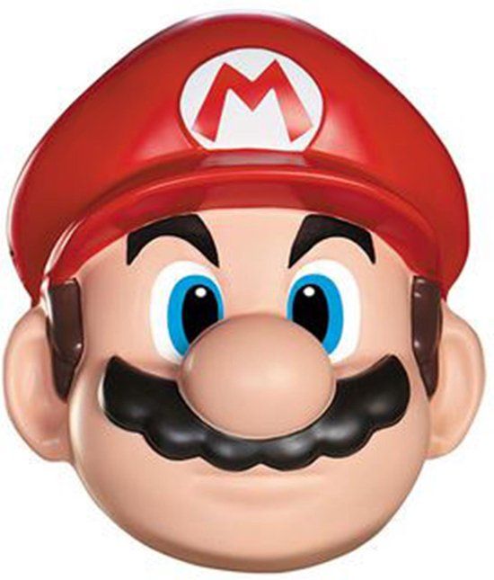 Disguise World of Nintendo Mario Face Mask - Black - Adult
