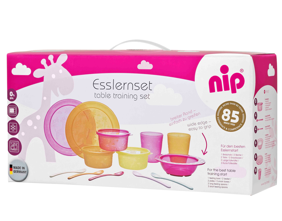 nip Table training set for babies and toddlers - oranje, roze