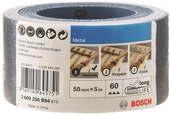 Bosch schuurrol metaal 50 mm x 5 m - korrel 60