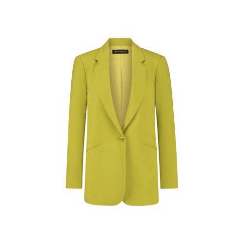 Expresso Expresso rechtvallende blazer limegroen