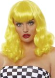 Leg Avenue Retro Bang Curly Bob Pruik Dames Geel