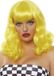 Leg Avenue Retro Bang Curly Bob Pruik Dames Geel