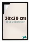 yd, Baklijst 20x30 cm Zwart Mat - Lijst voor Canvasdoek - MDF Lyon
