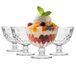 Glasmark KROSNO 1992 Set van 4 ijsglazen, ijskom, dessertkom van transparant glas, 300 ml, fruitgelei-schaal, vaatwasmachinebestendig