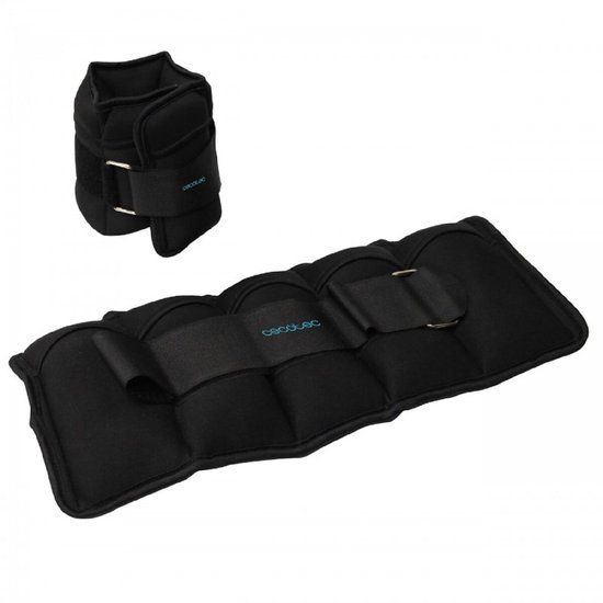 Cecotec AnkleBell 1000 Neo Polsband met Gewicht Zwart 1 Kg + 1 Kg 2 Stuks