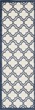 Safavieh Amherst Collection AMT412 Geweven Gebiedsdeken, Ivoor & Navy, 69 x 213 cm