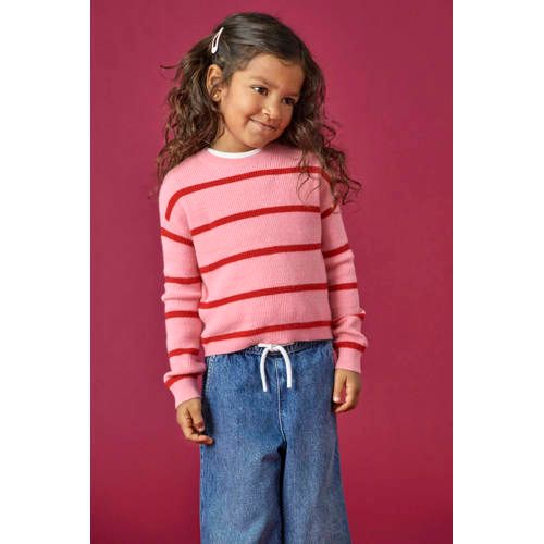 ONLY KIDS ONLY MINI gebreide gestreepte trui - roze