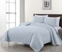 Chezmoi Collection Austin Queen Bedsprei Set 3-delige Pinsonic Gewatteerde Oversized Sprei Coverlet Set, Queen, Zilver