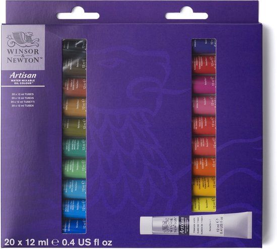 Winsor & Newton Artisan Water Mixable Oil Colour Beginners Set - 20 x 12ml