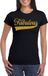 Bellatio Decorations Foute party t-shirt voor dames - Fabulous - zwart - glitter - carnaval/themafeest XS