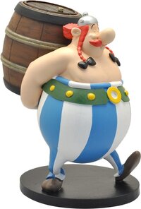Plastoy Asterix Obelix Statue with Barrel 19 cm - Resin - Multi-color