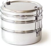 Eco Lunchbox Ronde Lunchbox Bento - 3 delig - RVS - 1.24L - 3 Vakken