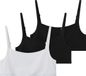 NAME IT TKFSHORT STRAP TOP 3P SOLID NOOS Meisjes Onderhemden Zwart Katoen/Elastaan 3 Stuks