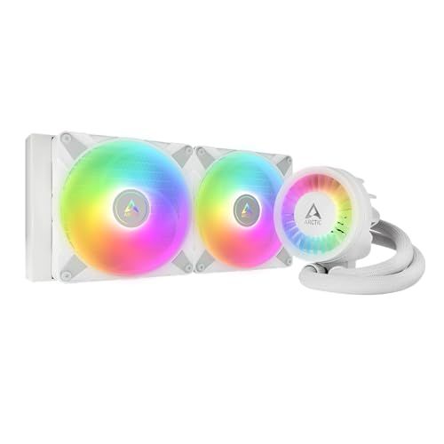 ARCTIC Liquid Freezer III 280 A-RGB - Waterkoeling PC, CPU AIO Waterkoeler, Intel & AMD, Efficiënte PWM-gestuurde pomp, Ventilator: 200–1900 rpm, LGA1851 en LGA1700 Contact Frame - Wit