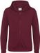 Just Hoods Kindercapuchon met volledige rits, Unisex, One size, Bordeauxrood, Katoen, Herfst/Winter 2026