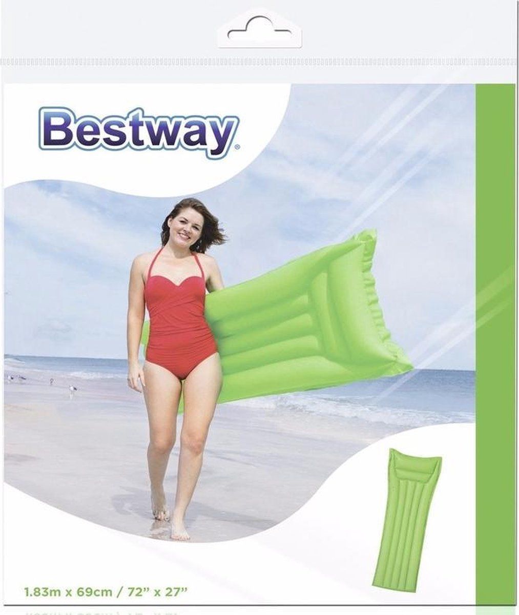Bestway Basic Luchtbed Groen 183 cm - 8719538143074