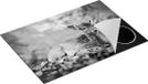 Chefcare Inductie Beschermer Baby Hert Herfst Bos Zwart Wit 75x50 cm