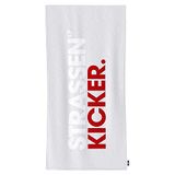 HERDING Velours badhanddoek Street Kicker grijs-rood 75 x 150 cm