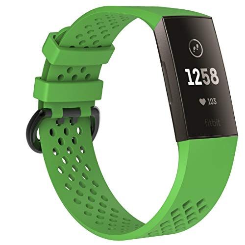 By Qubix Qubix - Sportbandje voor Fitbit Charge 3 & 4 - Large - Groen