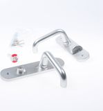 Nemef Deurkrukgarnituur F1 3253 WC Aluminium DIN rechts