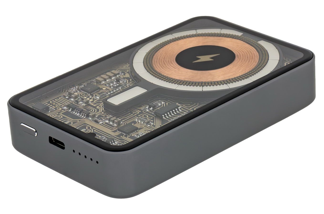 Transparante 10.000mAh Powerbank - Snel & Draadloos Opladen - PD