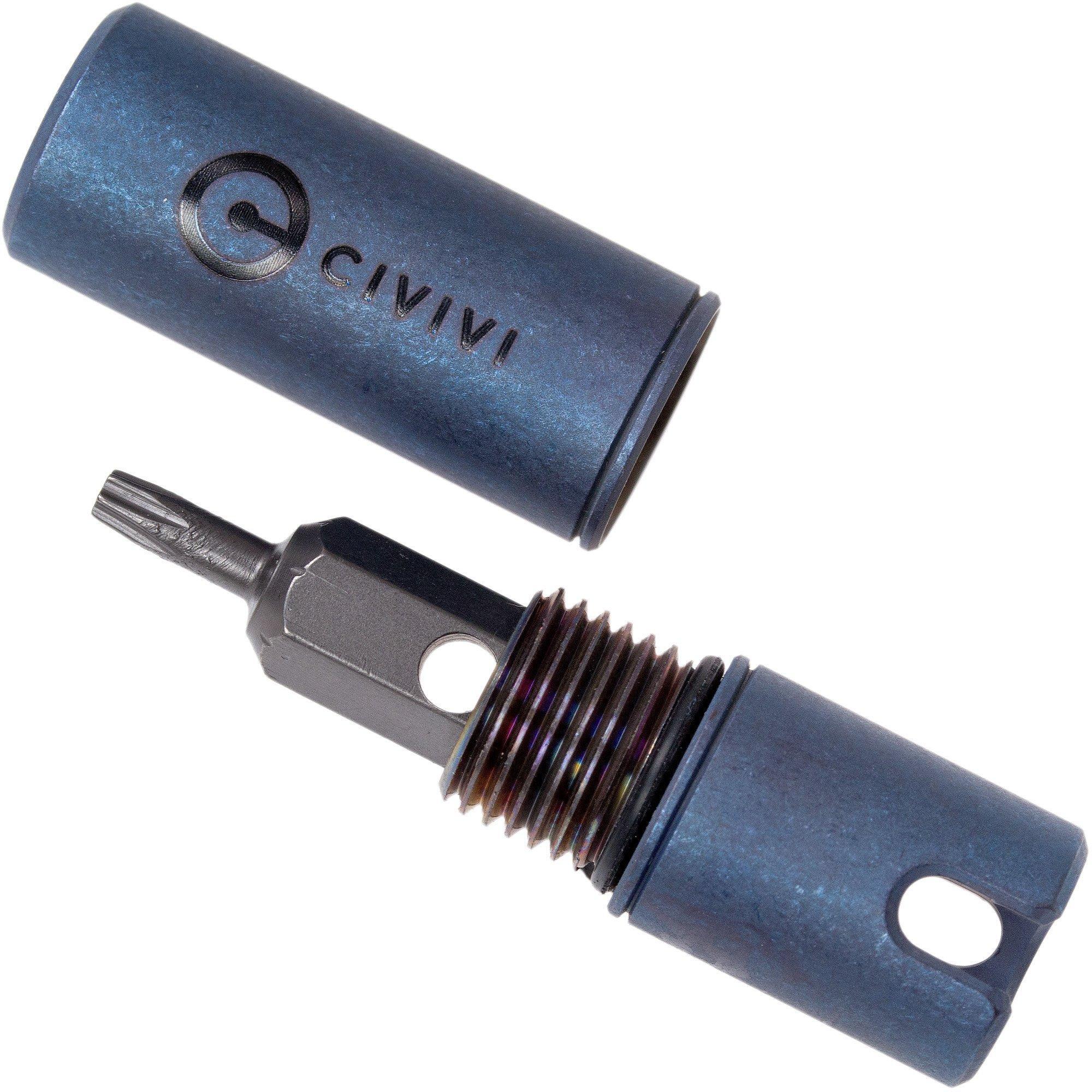 Civivi Civivi C20048-3 Key Bit Container Blue Titanium