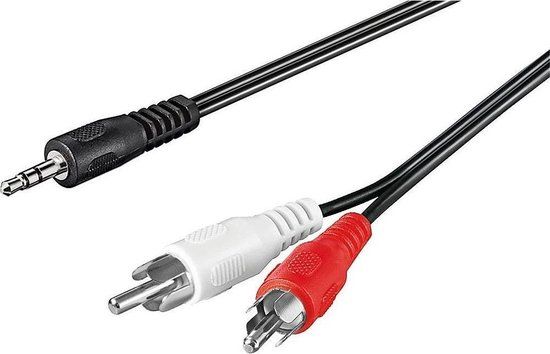 Goobay 3.5mm Jack to RCA Cable - 0.5m - Black - 10 Pack
