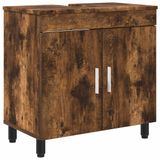 vidaXL Badkamer Vaniteitsunit Gerookt eiken 60 x 35 x 60 cm
