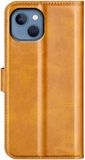 Casecentive Leren Wallet case met sluiting iPhone 14 Pro tan