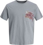 JACK&JONES JORMONTAUK AOP POCKET TEE CN Heren T-shirt L Katoen Grijs