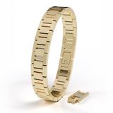 SERASAR Premium roestvrijstalen armband voor heren [Power] Goudkleurig 17 cm
