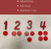 Wissner Rekenfiches 100 stuks - Rood