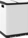 HOMCOM Keukenafvalemmer, 2 x 30 l, Pedaalemmer, 2 Vakken, Wit