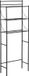 Merkloos Wasmachinekast Marie Zwart - Zwart - 25x25x156 cm - 3 legplanken - Metaal